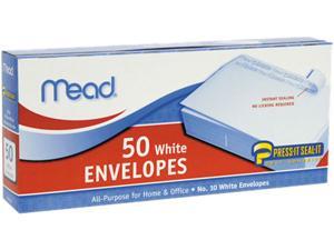Mead 75024 Press-it Seal-it Business Envelope, 4 1/8 x 9 1/2, 20 lb, White, 50/Box Mead 75024 Press-it Seal-it Business Envelope, 4 1/8 x 9 1/2, 20 lb, White, 50/Box