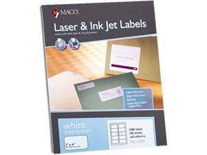 Maco ML-1000 White All-Purpose Labels, 2 x 4, 1000/Box Maco ML-1000 White All-Purpose Labels, 2 x 4, 1000/Box