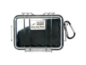 Pelican Micro Case with Clear Lid and Carabineer (Black) 1020-025-100 Pelican Micro Case with Clear Lid and Carabineer (Black) 1020-025-100