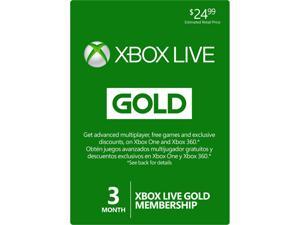 Microsoft Xbox Live 3 Month Gold Membership Card Microsoft Xbox Live 3 Month Gold Membership Card
