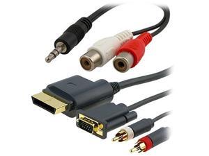 INSTEN For Xbox 360 HD VGA AV Cable + RCA To 3.5MM Adapter INSTEN For Xbox 360 HD VGA AV Cable + RCA To 3.5MM Adapter