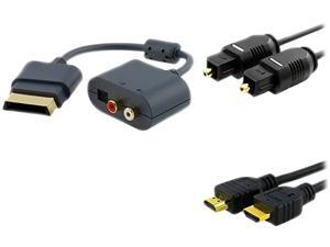 INSTEN Optical+6 ft HDMI M/M Cable+RCA Audio adapter For Xbox360 INSTEN Optical+6 ft HDMI M/M Cable+RCA Audio adapter For Xbox360