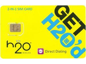 H2O 2-in-1 SIM Card (Standard and Micro) - $50 Airtime with 1 Month of Unlimited Service and 2GB of Data H2O 2-in-1 SIM Card (Standard and Micro) - $50 Airtime with 1 Month of Unlimited Service and 2GB of Data