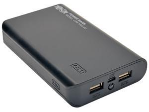 Tripp Lite Black 12000 mAh Portable Dual-Port Mobile Power Bank USB Battery Charger with LED Flashlight UPB-12K0-2U Tripp Lite Black 12000 mAh Portable Dual-Port Mobile Power Bank USB Battery Charger with LED Flashlight UPB-12K0-2U