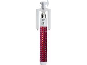KTA Enterprises Red Rhinestones Wireless Mini Selfie Stick K700 KTA Enterprises Red Rhinestones Wireless Mini Selfie Stick K700