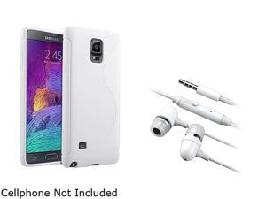 Insten White S Shape TPU Case Cover + White In-ear (w/on-off) & Mic Stereo Headsets for Samsung Galaxy Note 4 1963486 Insten White S Shape TPU Case Cover + White In-ear (w/on-off) & Mic Stereo Headsets for Samsung Galaxy Note 4 1963486