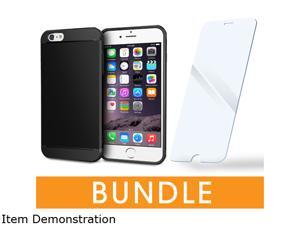 rooCASE Apple iPhone 6 Plus / 6S Plus 5.5-inch Bundle, Black (ET Case + Tempered Glass Screen Protector) rooCASE Apple iPhone 6 Plus / 6S Plus 5.5-inch Bundle, Black (ET Case + Tempered Glass Screen Protector)