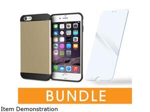 rooCASE Apple iPhone 6 Plus / 6S Plus 5.5-inch Bundle, Gold (ET Case + Tempered Glass Screen Protector) rooCASE Apple iPhone 6 Plus / 6S Plus 5.5-inch Bundle, Gold (ET Case + Tempered Glass Screen Protector)