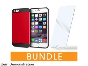 rooCASE Apple iPhone 6 Plus / 6S Plus 5.5-inch Bundle, Red (ET Case + Tempered Glass Screen Protector) rooCASE Apple iPhone 6 Plus / 6S Plus 5.5-inch Bundle, Red (ET Case + Tempered Glass Screen Protector)