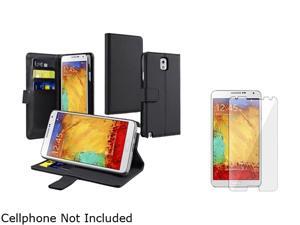 Insten Black Stand Leather with Card Slot Case + Screen Protector for Galaxy Note 3 N9000 1496890 Insten Black Stand Leather with Card Slot Case + Screen Protector for Galaxy Note 3 N9000 1496890