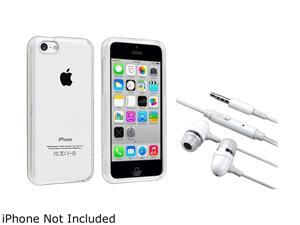 Insten Clear Hard Slim Case with White In-ear (w/on-off) Headset Compatible with Apple iPhone 5C 1530166 Insten Clear Hard Slim Case with White In-ear (w/on-off) Headset Compatible with Apple iPhone 5C 1530166