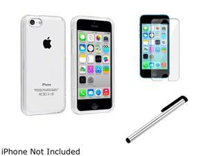 Insten Clear Hard Slim Case with Screen Shield + Stylus Compatible with Apple iPhone 5C 1530169 Insten Clear Hard Slim Case with Screen Shield + Stylus Compatible with Apple iPhone 5C 1530169