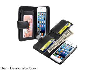 Insten Black Wallet Leather Case For Apple iPhone 5C 1301180 Insten Black Wallet Leather Case For Apple iPhone 5C 1301180