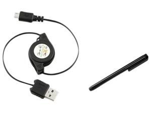 Insten Retractable Micro USB Cable + Black Stylus Compatible with Samsung Galaxy S3 i9300 S4 i9500 S3 Insten Retractable Micro USB Cable + Black Stylus Compatible with Samsung Galaxy S3 i9300 S4 i9500 S3
