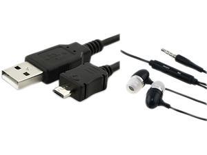 Insten USB Cable + Black Headset Compatible with Samsung Galaxy S3 i9300 S4 SIV i9500 i8190 III Mini Insten USB Cable + Black Headset Compatible with Samsung Galaxy S3 i9300 S4 SIV i9500 i8190 III Mini