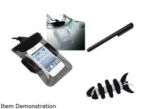 Insten Black Headset Smart Wrap, Black Fishbone + Clear Black Waterproof Bag + Black Touch Screen Stylus for iPhone 5 4 4S 3G 3GS Insten Black Headset Smart Wrap, Black Fishbone + Clear Black Waterproof Bag + Black Touch Screen Stylus for iPhone 5 4 4S 3G 3GS