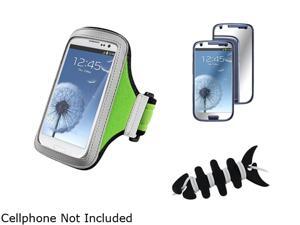Insten Black Headset Smart Wrap, Black Fishbone + Light Green Armband + Mirror Screen Protector Compatible With Samsung Galaxy SIII/S3 Insten Black Headset Smart Wrap, Black Fishbone + Light Green Armband + Mirror Screen Protector Compatible With Samsung Galaxy SIII/S3