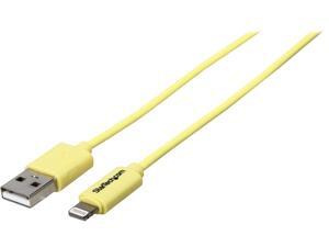 StarTech USBLT1MYL 3.3 ft MFI Certified Yellow apple 8-pin Lightning Connector to USB Cable for iPhone / iPod / iPad StarTech USBLT1MYL 3.3 ft MFI Certified Yellow apple 8-pin Lightning Connector to USB Cable for iPhone / iPod / iPad