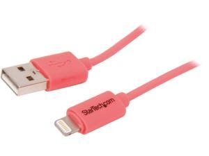 StarTech USBLT1MPK 3.3 ft MFI Certified Pink apple 8-pin Lightning Connector to USB Cable for iPhone / iPod / iPad StarTech USBLT1MPK 3.3 ft MFI Certified Pink apple 8-pin Lightning Connector to USB Cable for iPhone / iPod / iPad