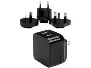StarTech USB2PACBK Black Dual-port USB wall charger - international travel - 17W/3.4A StarTech USB2PACBK Black Dual-port USB wall charger - international travel - 17W/3.4A