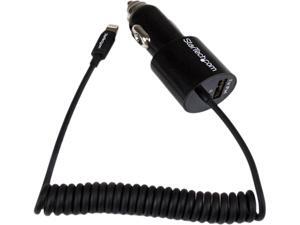 StarTech USBLT2PCARB Black Dual-port car charger with Lightning cable and USB 2.0 port StarTech USBLT2PCARB Black Dual-port car charger with Lightning cable and USB 2.0 port