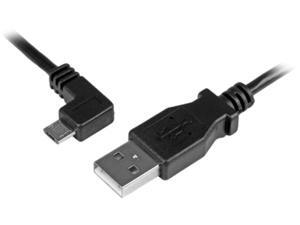 StarTech USBAUB2MLA Black Micro-USB Charge-and-Sync Cable M/M - Left-Angle Micro-USB - 24 AWG StarTech USBAUB2MLA Black Micro-USB Charge-and-Sync Cable M/M - Left-Angle Micro-USB - 24 AWG