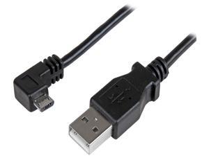 StarTech USBAUB2MRA Black Micro-USB Charge-and-Sync Cable M/M - Right-Angle Micro-USB - 24 AWG StarTech USBAUB2MRA Black Micro-USB Charge-and-Sync Cable M/M - Right-Angle Micro-USB - 24 AWG