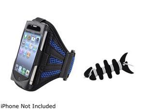 Insten Black / Dark Blue Deluxe ArmBand+Black Headset Smart Wrap Compatible With Apple iPhone 4 4S Insten Black / Dark Blue Deluxe ArmBand+Black Headset Smart Wrap Compatible With Apple iPhone 4 4S
