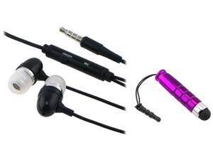 Insten Mini Purple Stylus Pen Dust Cap + Black Headset Compatible with Samsung Galaxy S3 i9300 S4 i9500 Insten Mini Purple Stylus Pen Dust Cap + Black Headset Compatible with Samsung Galaxy S3 i9300 S4 i9500