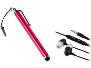 Insten Red LCD Pen Dust Cap + Black Headset Compatible with Samsung Galaxy S3 SIII i9300 Note 2 S4 i9500 Insten Red LCD Pen Dust Cap + Black Headset Compatible with Samsung Galaxy S3 SIII i9300 Note 2 S4 i9500
