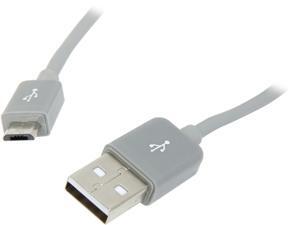 IOGEAR GUMU01 Gray USB Type A to Micro USB Type B Charge & Sync Cable 3.3ft IOGEAR GUMU01 Gray USB Type A to Micro USB Type B Charge & Sync Cable 3.3ft