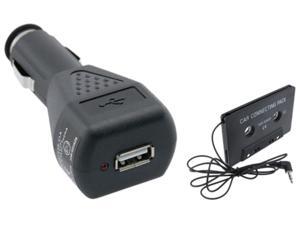 Insten Black Car Charger + Audio Cassette Adapter Compatible with Samsung Galaxy S3 i9300 N7100 S4 i9500 Insten Black Car Charger + Audio Cassette Adapter Compatible with Samsung Galaxy S3 i9300 N7100 S4 i9500