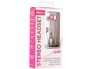 NoiseHush Pink 3.5mm Stereo Headset with Mic NX40-11670 NoiseHush Pink 3.5mm Stereo Headset with Mic NX40-11670