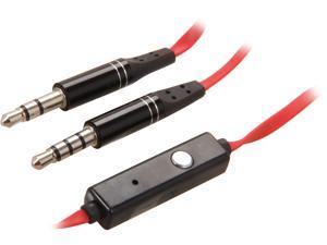 Evogue HF-AUX-MiC Red Stereo Handsfree 3.5mm AUX-Cable with Microphone and Phone Answer Button Evogue HF-AUX-MiC Red Stereo Handsfree 3.5mm AUX-Cable with Microphone and Phone Answer Button
