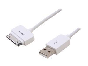 PNY C-UA-AP-W01-06 White 6-Feet Apple 30-Pin Charge & Sync Cable PNY C-UA-AP-W01-06 White 6-Feet Apple 30-Pin Charge & Sync Cable
