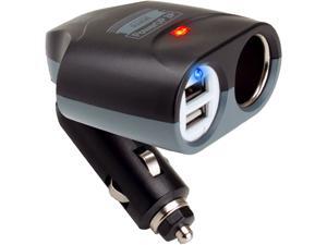 ReVIVE PowerUP Universal 3 Port Car Charger & Adapter with Dual USB Ports , DC Splitter & Portable Design ReVIVE PowerUP Universal 3 Port Car Charger & Adapter with Dual USB Ports , DC Splitter & Portable Design