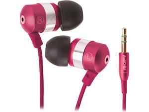 GOgroove AudiOHM Earbuds Earphones with Deep Bass and Interchangeable Noise Isolating Ergonomic Ear Gel (Pink) GOgroove AudiOHM Earbuds Earphones with Deep Bass and Interchangeable Noise Isolating Ergonomic Ear Gel (Pink)