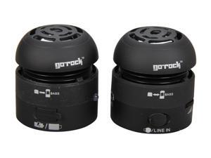 Go Rock Black Portable Mini Stereo Speaker with Retractable Cable for iPhone / iPod / iPad TRMS02S-BK Go Rock Black Portable Mini Stereo Speaker with Retractable Cable for iPhone / iPod / iPad TRMS02S-BK