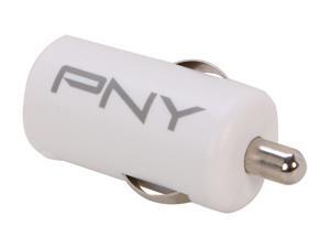PNY P-P-DC-UF-W01-GE White Rapid Universal USB Car Charger for Smartphones & Apple Devices w/12V DC @ 2.1A PNY P-P-DC-UF-W01-GE White Rapid Universal USB Car Charger for Smartphones & Apple Devices w/12V DC @ 2.1A