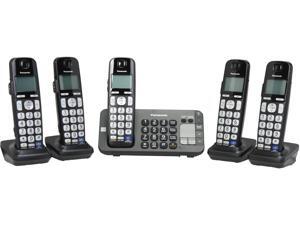 Panasonic KX-TGE245B 1.9 GHz DECT 6.0 5X Handsets Expandable Digital Cordless Answering System with 5 Handsets Integrated Answering Machine Panasonic KX-TGE245B 1.9 GHz DECT 6.0 5X Handsets Expandable Digital Cordless Answering System with 5 Handsets Integrated Answering Machine