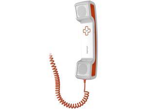 Swissvoice CH05-OR Corded Handset with Non Slip Matt in White/Orange Swissvoice CH05-OR Corded Handset with Non Slip Matt in White/Orange