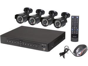 LaView LV-KDV0404B5B Complete 4 Channel Security DVR System Easy DIY Four 520TVL Infrared Surveillance Cameras (No HDD) LaView LV-KDV0404B5B Complete 4 Channel Security DVR System Easy DIY Four 520TVL Infrared Surveillance Cameras (No HDD)