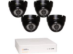 Q-See QTH4-4CP 4-Channel AHD Surveillance DVR with 4 x 720P Day / Night In / Outdoor Security Cameras Q-See QTH4-4CP 4-Channel AHD Surveillance DVR with 4 x 720P Day / Night In / Outdoor Security Cameras