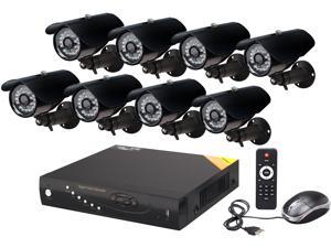 Aposonic A-BR18B8-C500 8 Ch DVR + 8 CCD 420 TVL Bullet Cameras + 500GB pre-installed HDD with H.264 Level Kit Solution, HDMI Port, Mac OS X App fully supported Aposonic A-BR18B8-C500 8 Ch DVR + 8 CCD 420 TVL Bullet Cameras + 500GB pre-installed HDD with H.264 Level Kit Solution, HDMI Port, Mac OS X App fully supported