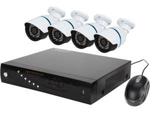 Aposonic A-TV4K4 4 Channel H.264 1080P TVI DVR, 4 x Outdoor 1080P Bullet Camera System Aposonic A-TV4K4 4 Channel H.264 1080P TVI DVR, 4 x Outdoor 1080P Bullet Camera System