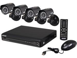 KGuard OT401-4CW134M-500G 4 Channel H.264 Level Surveillance DVR Kit KGuard OT401-4CW134M-500G 4 Channel H.264 Level Surveillance DVR Kit
