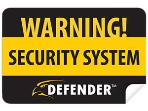 DEFENDER SP100-ST 4 Pack of Window Warning Stickers with UV fade Protection DEFENDER SP100-ST 4 Pack of Window Warning Stickers with UV fade Protection