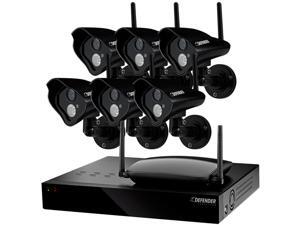 Defender 21312 8 Channel H.264 Level Wireless 8 CH 1TB DVR with 6 Wireless 520TVL Cameras with 100ft Night Vision Defender 21312 8 Channel H.264 Level Wireless 8 CH 1TB DVR with 6 Wireless 520TVL Cameras with 100ft Night Vision