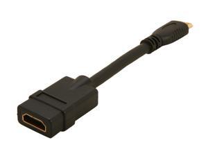 StarTech HDACFM5IN 5" Black Connector A: 1 - HDMI (19 pin) Female Connector B: 1 - Mini HDMI (19 pin) Male 5in High Speed HDMI Cable - HDMI to HDMI Mini- F/M StarTech HDACFM5IN 5" Black Connector A: 1 - HDMI (19 pin) Female Connector B: 1 - Mini HDMI (19 pin) Male 5in High Speed HDMI Cable - HDMI to HDMI Mini- F/M