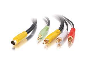 C2G Model 27993 25 feet Bi-Directional S-Video + 3.5mm Audio to RCA A/V Cable M-M C2G Model 27993 25 feet Bi-Directional S-Video + 3.5mm Audio to RCA A/V Cable M-M